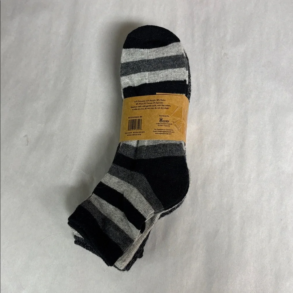 New Born Socks 4 Pair Men’s Wool Blend Quarter Socks Cushioned Casual Activewear - Picture 4 of 13